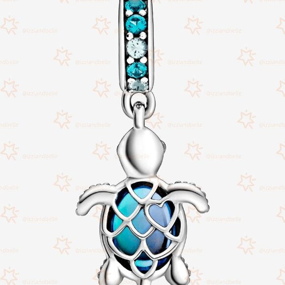Pandora Murano Glass Sea Turtle Dangle Charm - Picture 2 of 6
